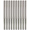 BQLZR - Set di 10 punte da trapano prolungate con punta argentata in diamante per perforare minerali, perle, agata, gioielli, argento, BQLZRN30152