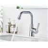 BONADE Miscelatore Lavabo Bagno Girevole a 360°, Rubinetto in Ottone Cromato per Bagno e Cucina