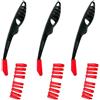 GERUI 3 pezzi 9 in 1 silicone Joint, estrattore in silicone, spatola per fughe, spatola per fughe, spatola per fughe, spatola in silicone, 9 forme Joint