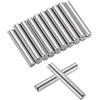 QUARKZMAN 50 Pcs 4mm x 25mm Puntali per Ripiani, Pioli per Ripiani, Pioli Cilindrici per Ripiani, Elementi di Fissaggio Regolabili in Acciaio Inossidabile Argento (0.15 x 0.98 Pollice)