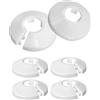 Zimoer 6 pezzi Copertura per Tubi Radiatore, Copri Tubi Termosifoni, Rosone di Copertura, Coperchio Decorativo per Tubi Diametro 15 mm, Collari per Tubi dell'acqua, Tubi Riscaldamento, Tubi del Gas