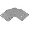 Bqlzr - Piastre di montaggio per mobili in legno, 8 x 8 x 0,12 cm, 5 fori M5, confezione da 4
