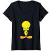 Looney Tunes Angry Tweety Maglietta con Collo a V