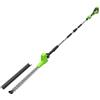 Greenworks 40V Tagliasiepi ad Asta con Albero Divisibile, Lame a Doppia Azione 51cm, Taglia Rami Spessi Fino a 28mm, Testa Rotante di 112.5°, 3200SPM, SENZA Batteria e Caricabatterie PH40B01-01