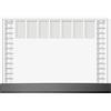 SIGEL H7365 Sottomano in carta, calendari su 2 anni e settimanale, design office, A2 (59,5 x 41 cm), con banda di protezione, bianco e nero, 40 fogli