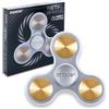 bopster Spinner in metallo, pratico filatore tri-fidget per bambini e adulti, fino a 4+ minuti di rotazione, 73 g, giocattolo da scrivania liscio per gestione dello stress, concentrazione, argento