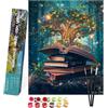 Bougimal Painting By Numbers adults paesaggio senza telaio con pennelli e colori acrilici - 40 x 50 cm, Albero magico