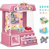 Arkyomi Mini Macchina per Artigli Grabber Caramelle Machine con 10 Bambole 10 Palline 20 Valuta di Gioco,elettrica luci e Suoni interattivi Claw Machine