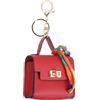PATIKIL Mini Zaino Portachiavi, Carino Portamonete Portachiavi PU Pelle Zaino Portachiavi Piccola Borsa Auricolari Portachiavi Per Donne Mini Organizzatore Carta Cavo Dati, Rosso