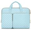 MOSISO 13,3 pollici Custodia Laptop, 13-14 pollici Borsa PC Compatibile con MacBook Air/Pro 13/ Pro 14, HP Dell ASUS Lenovo, Piazza Trapuntato Borsa con 2 Tasche e Maniglia e Cintura, Blu Ghiaccio