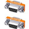 TECHZOCO Adattatore DB9 Null Modem Femmina a Connettore Serie, Accoppiatore Pin-out a Crociato