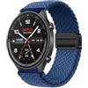 GIOPUEY Cinturini Compatibile con OnePlus Watch 2R, Cinturino in Morbido Nylon Intrecciato [Unisex] [Traspirante] - Blue