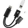 Kefiany Adattatore Jack Doppio Lightning Cuffie per Apple iPad Accessori Aux Caricatore Cavo Adapter Audio Auricolari Cavetto Headphone Sdoppiatore per iPhone 14 13 Ricarica Autoradio Cuffia Dongle ip-NLFX