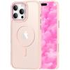 Nekiyo Tech Progettato per iPhone 16 Pro Max con custodia Aerospace-Grade Aluminum Lens Guard, Protezione militare contro cadute Design sottile traslucido opaco con copertura anti-impronte 6.9 rosa