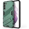 ESTH® Custodia per Samsung Galaxy S22 Plus 5G con Supporto [Compatibile con Supporto Magnetico per Auto] Cover Paraurti PC + TPU, Verde