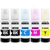 Supply Guy CInchiostro compatibili con Epson 664 per EcoTank ET-2500 ET-2550 ET-2600 ET-2650 ET-3600 ET-4500 (5 Flaconi di Inchiostro da 5x70ml)