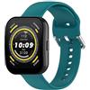 GIOPUEY Cinturini Compatibile con Amazfit Bip 5/Bip 5 Unity, Morbido Silicone Cinturino [Resistente all'Usura] [Traspirante] - Green
