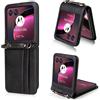 COQUE Custodia Motorola RAZR 40 Ultra Shell,Magnetico Laterale Multi-Slot Porta Biglietti da Visita Portafoglio Cover,Flip Case per Motorola RAZR 40 Ultra-Nero