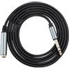 QUARKZMAN Maschio Trs Femmina 6,35mm 6 Piedi Hifi Aux Estensione 1/4 Nero | Cavo Jack Audio Stereo, Cavo Cuffie Chitarra, per Altoparlante Del Telefono