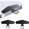 NATOSU 2 pezzi per cellulare universali, in acciaio inox, multifunzionale, per cellulare, universale, per la maggior parte degli smartphone (nero)