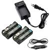 DSTE 2-pacco NP-F550 NP-F570 Ricambio Batteria + Caricabatteria Compatibile per Sony CCD-TR818 CCD-TR87 CCD-SC55 CCD-SC6 CCD-SC65 CCD-SC7 CCD-TR67