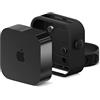 elago Supporto Multiplo Compatibile con Apple TV 4K 3a Generazione (2022) - 3 Opzioni di Montaggio: Magnete, Vite, Cinghia, Installazione Facile, Previene il Surriscaldamento