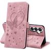 CASAFUNY Custodia per Samsung Galaxy S26 Plus, Cover in Pelle Protettiva Portafoglio Magnetica Flip Case Libro per Samsung S26 Plus 5G, Rosa