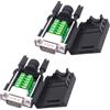 YARCHONN Connettore DB9 senza saldatura per scheda RS232 D-SUB a 9 pin in serie, morsettiera con custodia, 2 pezzi (maschio)