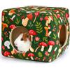 Hedgeink Porcellini d'India Casetta con 2 Ingressi, Letto Lavabile per Conigli e Piccoli Animali, Tana Calda in Peluche Antiscivolo per Criceti, Cincillà, Furetti e Roditori