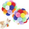 Vebetter Palline in feltro per gatti, 9 pezzi, 6 cm, multicolore | Palline in feltro morbide per rotolare, caccia e cattura, ideali per varie attività al chiuso