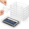 TOYANDONA Set di 6 custodie trasparenti per cassette, in plastica, ad alta trasparenza, per cassette standard