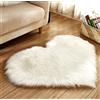 Pepela Sofa-Deco 29 - Tappeto in Pelliccia d'Agnello Sintetica, Bianco, 70 * 90CM