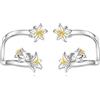 POPLYKE Orecchini a perno in argento Sterling con cardo scozzese, margherita, ape, giglio, ciliegio, idea regalo per ragazze, Argento sterling