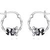 POPLYKE Orecchini a cerchio da donna, in argento Sterling 925, a forma di anatra, foca, capibara, polipo, coniglio, panda, coccodrilli, unicorno, gatto nero, farfalla, gufo, ape, pinguino, Argento