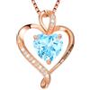 LAVUMO Collana Donna Ciondolo Cuore Inciso I Love You Collana Argento 925 Donna Finitura Oro/Rodio/Oro Rosa Amore Gioielli Regalo per Fidanzata Moglie (Ottone-Oro rosa-03-marzo)