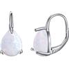 POPLYKE Orecchini a cerchio in argento Sterling 925 a goccia con opale a forma di goccia, per donne, regali di compleanno, Argento sterling, Opale