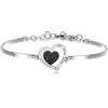 Brosway Bracciale Donna, Bracciale Rigido in Acciaio e Cristalli con Simbolo Cuore | Collezione Chakra - BHK439