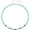 Calefee Collana Surfista Uomo Turchese, Collana da Donna con Pietre Estiva Regolabile Lunga 52 cm, Gioielli da Spiaggia