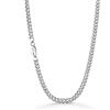 Dankadi Collana Cubana Fina Large 3MM 4MM 5MM in Argento Sterling 925, Catena Cubana Maglia Fine Rock Punk Hip Pop Miami Gioielli Regalo Festa Anniversario per Uomo Donna, 16, Argento sterling