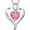 LAVUMO Collana Donna Ciondolo Cuore Inciso I Love You Collana Argento 925 Donna Finitura Oro/Rodio/Oro Rosa Amore Gioielli Regalo per Fidanzata Moglie (Ottone-Argento-10-ottobre)