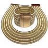 YJZQ Set di gioielli africani da donna, bracciale e collana bavaglino da donna, collane Egitto, oro, collana girocollo regolabile da donna, taille unique, Nylon