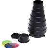Caruba Snoot riflettore per flash da studio attacco Bowens griglia e gelatine colorate