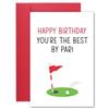 BOXOB Divertente Biglietto Auguri Compleanno a Tema Golf, Biglietto Auguri Compleanno a Tema Golf con Busta Rossa Biglietti Umoristici per Regali Golfisti Mariti Mogli Fidanzati e Fidanzate