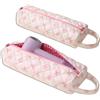 KASESSS Borsa da Viaggio per Asciugacapelli, Portatile Pochette per Custodia Piastra E Ferro, Leggere Porta Piastra per Capelli Beauty Case E Trousse, Organizer da Viaggio Asciugacapelli Fiocco Rosa