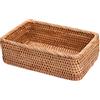 LEMCC Cestini in rattan intrecciato, 20 x 14 x 7 cm, rettangolare, cesto per frutta in vimini, mensole per organizzare e decorare per ingresso, tavolo da cucina, piano di lavoro
