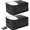 ONTYZZ Sacchetti Sottovuoto Vestiti Riutilizzabili TPU Buste Sottovuoto Viaggio con IP67 Cerniera Impermeabile Borse Organizer Cubi di Imballaggio per Viaggi D'affari