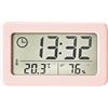 Lancoon Igrometro Termometro Digitale, Orologio LCD con Temperatura Umidità ℃/℉ Interruttore Batteria Grande Display 12/24 Ore per Casa Camera da Letto