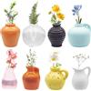 TaimeiMao 8 Pezzi Mini Magneti per Vasi, Vaso Di Fiori Magnetico In Resina 3D, Mini Bud Vases Magnetic, Magneti Per Frigorifero, Per Accessori Per Frigorifero, Cucina, Ufficio