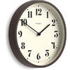 Newgate® Number Four Theatre Orologio a parete | Orologio a tondo moderno | 30cm | Legno scuro finto | Numeri decorativi | Ideale per cucina, soggiorno o ufficio