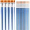 PanBeiQi 70 pennelli piccoli per decorazione, punte rotonde/punte piatte pennelli fini per pittura artistica, set di pennelli per pittura ad olio, acrilico, acquerello, set di pennelli